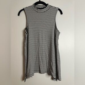 Black & White High-Neck Striped Tank – Mossimo (S)